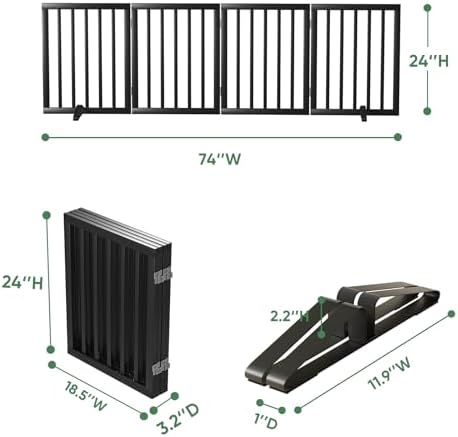 Freestanding Foldable Dog Gate