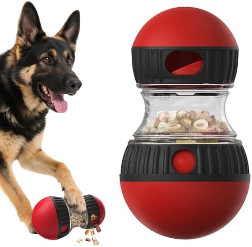 BSISUERM Dog Food Dispensing Puzzle Toy Adjustable Treat Dispenser Slow Feeder