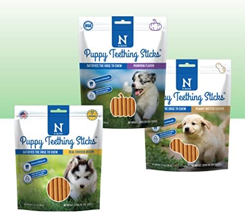 N-Bone Puppy Teething Sticks Variety Pack, Pumpkin & Peanut Butter Flavors