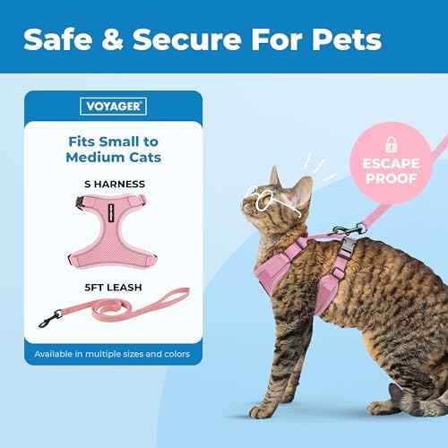 Voyager Escape-Proof Step-in Cat Harness & Leash
