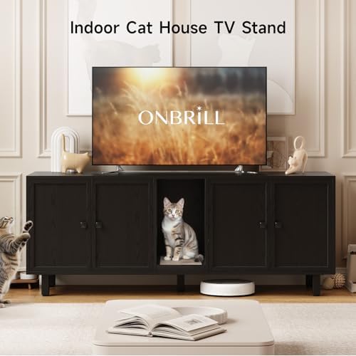 ONBRILL 63 Inches Cat Litter Box Enclosure