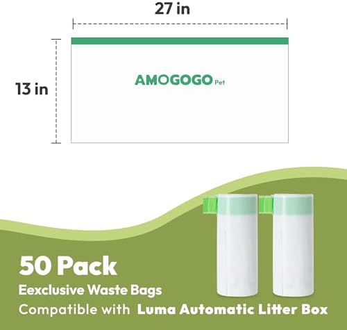 50 Pack Litter Box Liners, Compatible