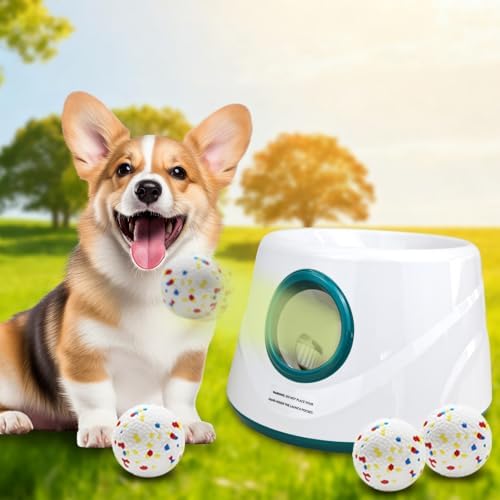 MEKAPLE Automatic Dog Ball Launcher, Upgraded Interactive Dogs Balls Thrower