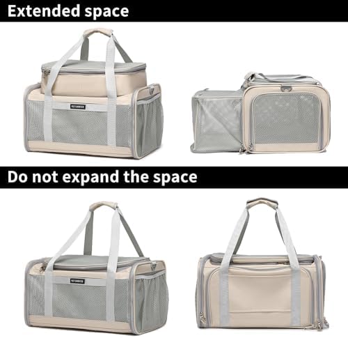 Airline Approved Pet Carrier for Cats and Small Dogs up to 15 lbs, Breathable