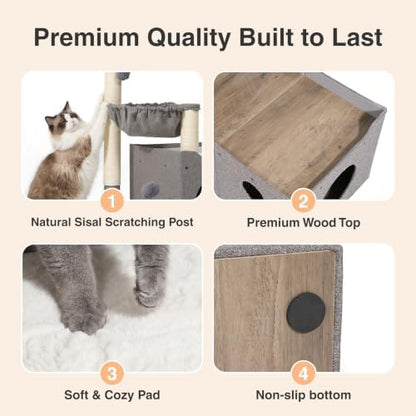 Veehoo 31.9" Small Cat Tree Condo