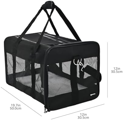 Amazon Basics Airline Approved Soft-Sided Mesh Pet Travel Carrier