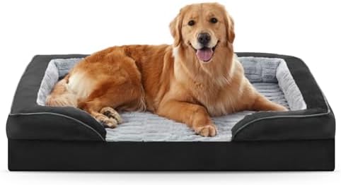 FURTIME Orthopedic Supportive Large Dog Bed, XL Waterproof Pet Bed