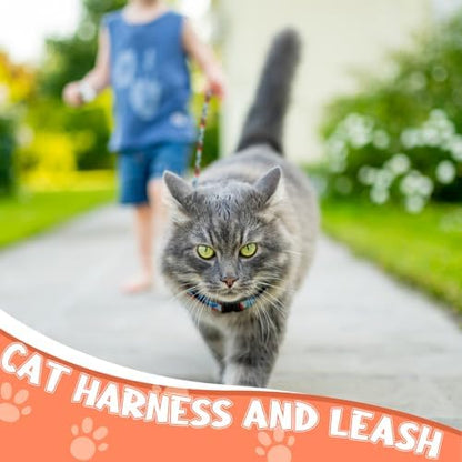 2 Pack Cat Harness and Leash Set Escape Proof Adjustable Cat Harness