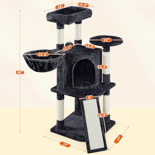 Yaheetech Cat Tree, 42in Cat Tower