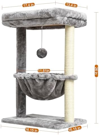 SYANDLVY Small Cat Tree for Indoor Cats, Activity Cat Tower