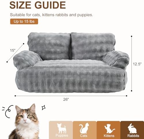 Cat Couch Bed, Cute Pet Sofa for Indoor Cats