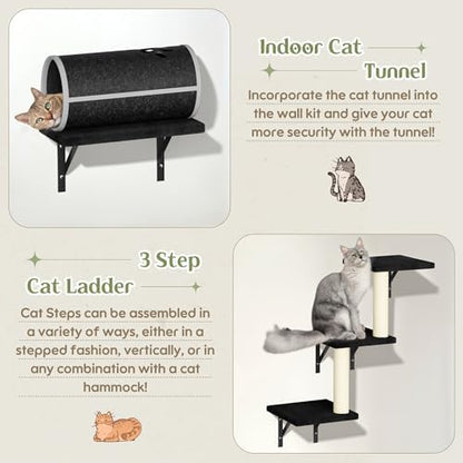 14-in-1 Cat Wall Shelves, Wall Mounted Cat Shelves, Space Saving