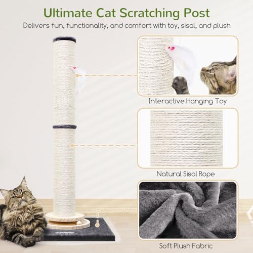 Globlazer 35in Tall 3.9-in Thick Cat Scratching Post