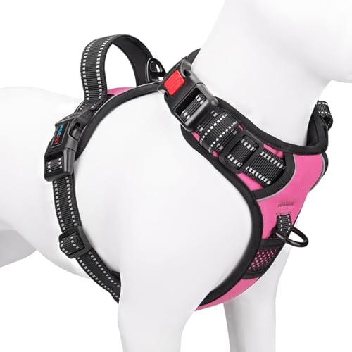 PHOEPET No Pull Dog Harness Medium Reflective Front Clip Vest