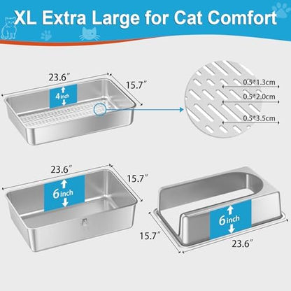All Stainless Steel Sifting Litter Box