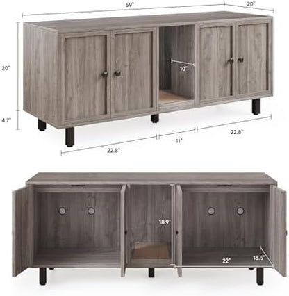 ONBRILL 59 Inches Cat Litter Box Enclosure