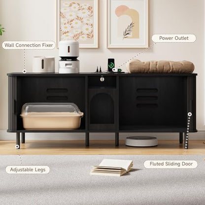 ONBRILL 65 Inches Cat Litter Box Enclosure