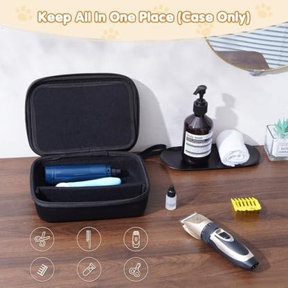 ProCase Hard Pet Grooming Tool Storage Case -Black