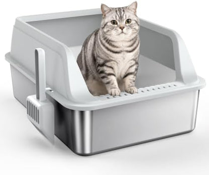FURTIME Stainless Steel Litter Box