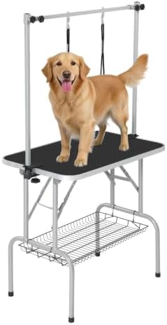 VINGLI Dog Grooming Table, 32“ Adjustable Pet Grooming Stand