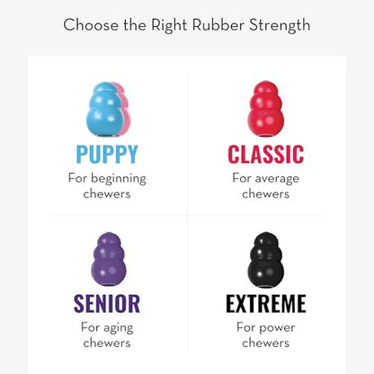 KONG Classic Stuffable Dog Toy, Natural Rubber,