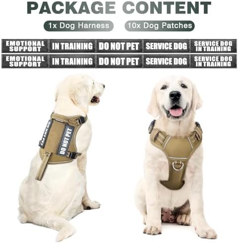 WINSEE Tactical Dog Harness, No Pull Dog Harness
