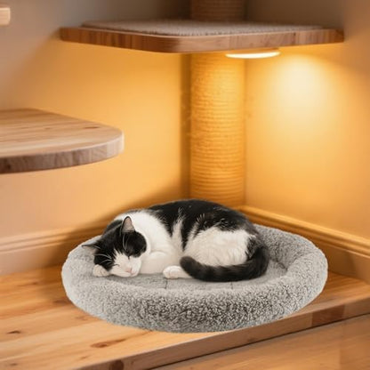 Enjoying Plush Cat Bed Mat Diameter 19.5" Round Pad