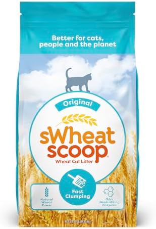 sWheat Scoop Natural Wheat Cat Litter, Fast Clumping