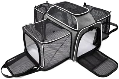 Cat Carrier Bag, Airline Approved Pet Carrier Soft Side Pet Travel 5 Sides Open