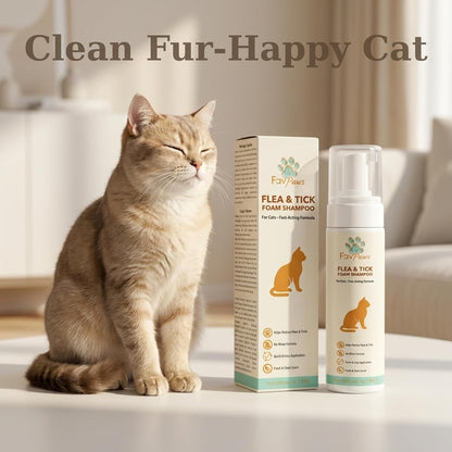 Cat Grooming Kit with Waterless Shampoo, Itch Spray & Scratcher