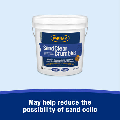 Farnam SandClear Psyllium Crumbles for Horses Digestive Support Sand Colic Risk 10 lbs.