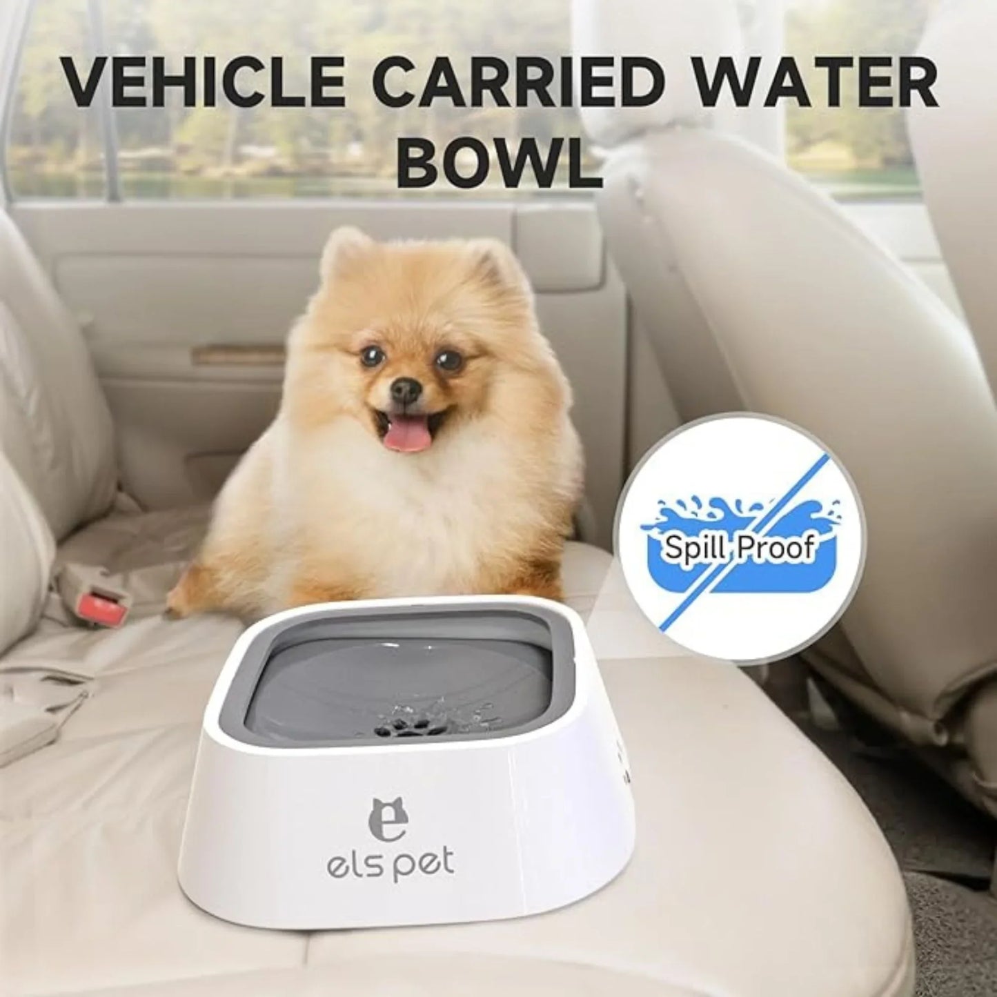 Splash-Free Floating Water Bowl for Dogs & Cats (1L)