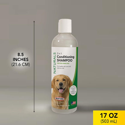 Durvet Naturals 2 in 1 Conditioning Shampoo 17 oz.