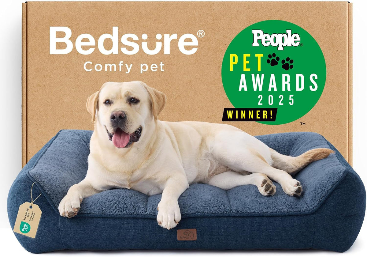 Bedsure Supportmax Orthopedic Dog Bed – Extra-Thick Bolster Sofa