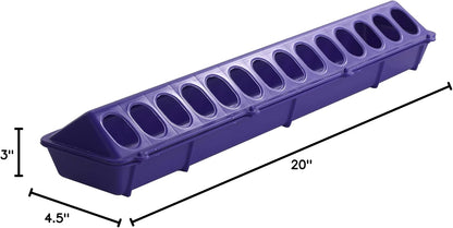 Little Giant 20" Plastic Flip-Top Poultry Ground Feeder, Purple Chickens Birds