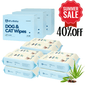 Plant-Based Pet Wipes for Dogs & Cats – Hypoallergenic, Gentle, Cleaning & Hydrating for Paws, Body & Butt – Daily Grooming Use – 400 Count