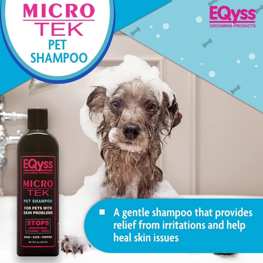 EQyss Micro-Tek Medicated Shampoo for Horses 16oz. Itch Relief Horse Grooming