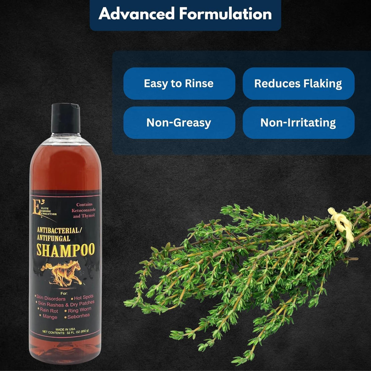 Elite Equine Evolution Horse Shampoo 32 oz – Deep Cleaning Coat & Skin Care