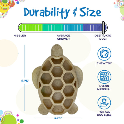 Turtle Nylon Chew Toy - Ultra-Durable Enrichment Toy for Power Chewers USA
