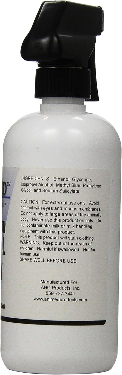 AniMed Blue Lotion Antiseptic Wound Spray 16 oz. for Horses Dogs Cattle Sheep Goats