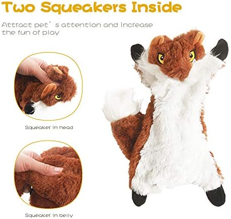 Dog Squeaky Chew Toys No Stuffing Soft Plush