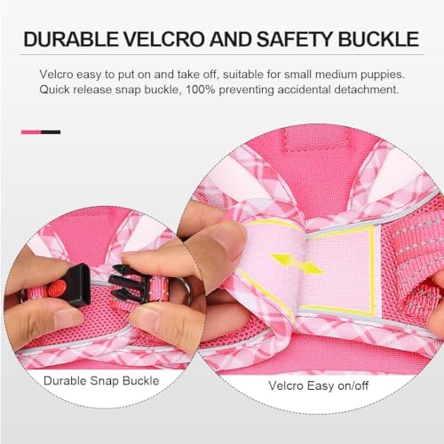 Mercano Soft Mesh Dog Harness and Leash Set, Step-in Reflective Breathable