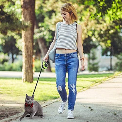 Retractable Green Dog Leash for Medium & Small Dogs & Cats