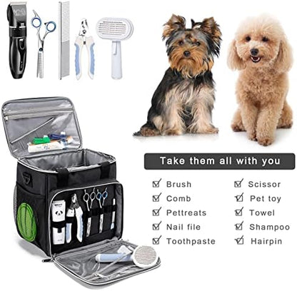 Pet Grooming Bag, Dog Grooming Supplies Organizer Tote Bag