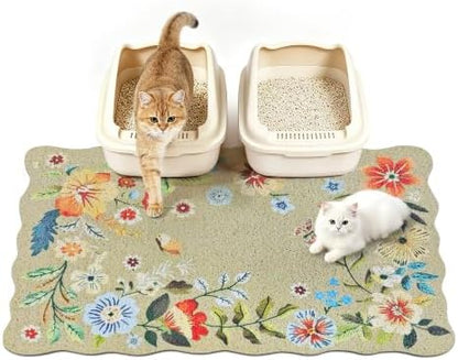 Cat Litter Mat, Traps 100% Litter