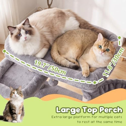 Heybly Cat Tree, 68 inch Multi-Level Cat Tower