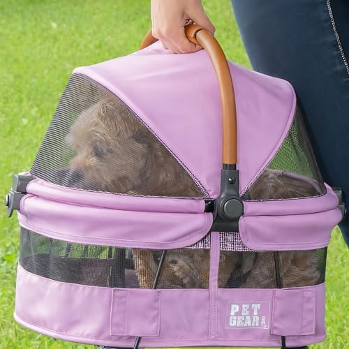Pet Gear No-Zip View 360 Pet Carrier & Car Seat, Cotton Candy