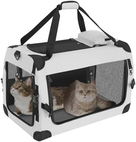 Extra Large Cat Carrier for 2 Cats, Soft-Sided Travel Carrier