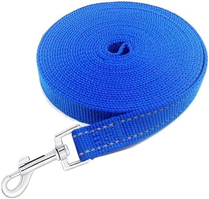 Nylon Training Dog Leash for Small Medium Dogs, 15ft 20ft 30ft 50ft 100ft