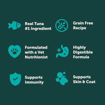 YOUR PET'S KITCHEN Canned Wet Cat Food, Tuna Florentine Entrée in Gravy - 3 oz Cans (Pack of 24), Made in The USA with Real Tuna